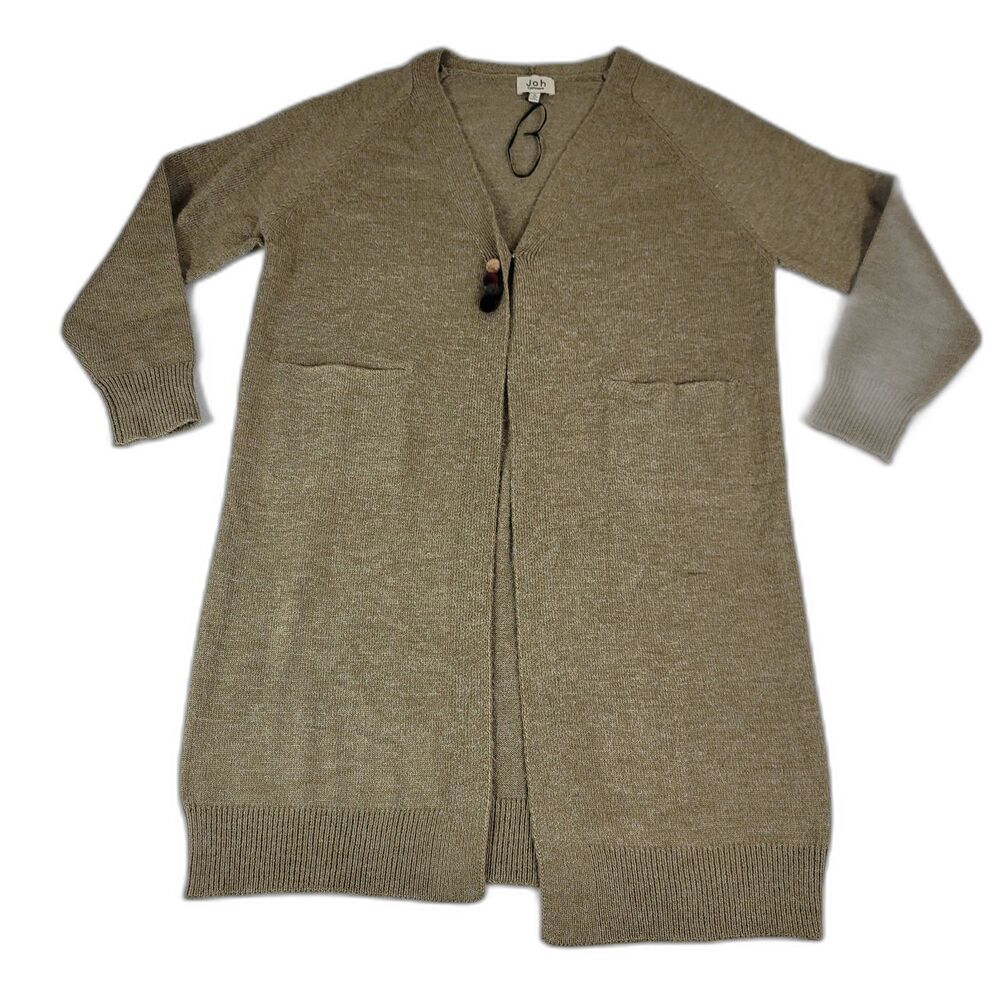 Joh - Cashmere Blend - Women’s Medium - Midi Cardigan - with collar puffs detail